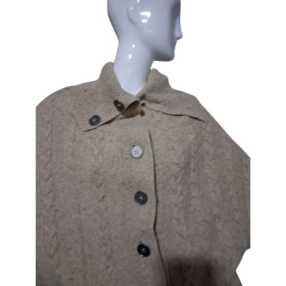 Margaret OLeary Quiet Luxury Womens Small Wool Cashmere Cable Knit Prep Sweater - Picture 4 of 14